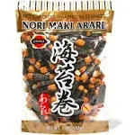 J-Basket Nori Maki Arare  Rice Crackers Wrapped In Seaweed - Gluten Free 5oz