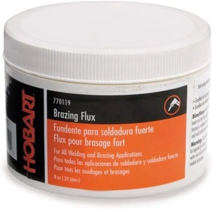 Hobart Bare Bronze Brazing Flux - 1/2 Lb Canister