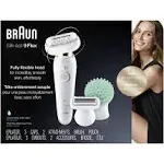 Braun Epilator Silk-épil 9 9-030 with Flexible Head, Facial Hair Removal for Women and Men, Hair Removal Device, Shaver & Trimmer, Cordless, Rechargeable, Wet & Dry, Beauty Kit with Body Massage Pad