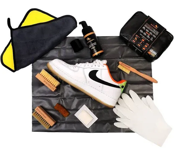 Ultimate Travel Sneaker Cleaning Kit- Best Travel Shoe Cleaning Kit, Gift Set | Sneaker Shoe Cleaner Kit with Rubber Eraser and Suede Brush for All Types of Shoes. 12pc