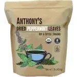 Anthony's Organic Peppermint Leaves, 1 lb, Gluten Free, Non GMO, Cut & Sifted, Keto Friendly