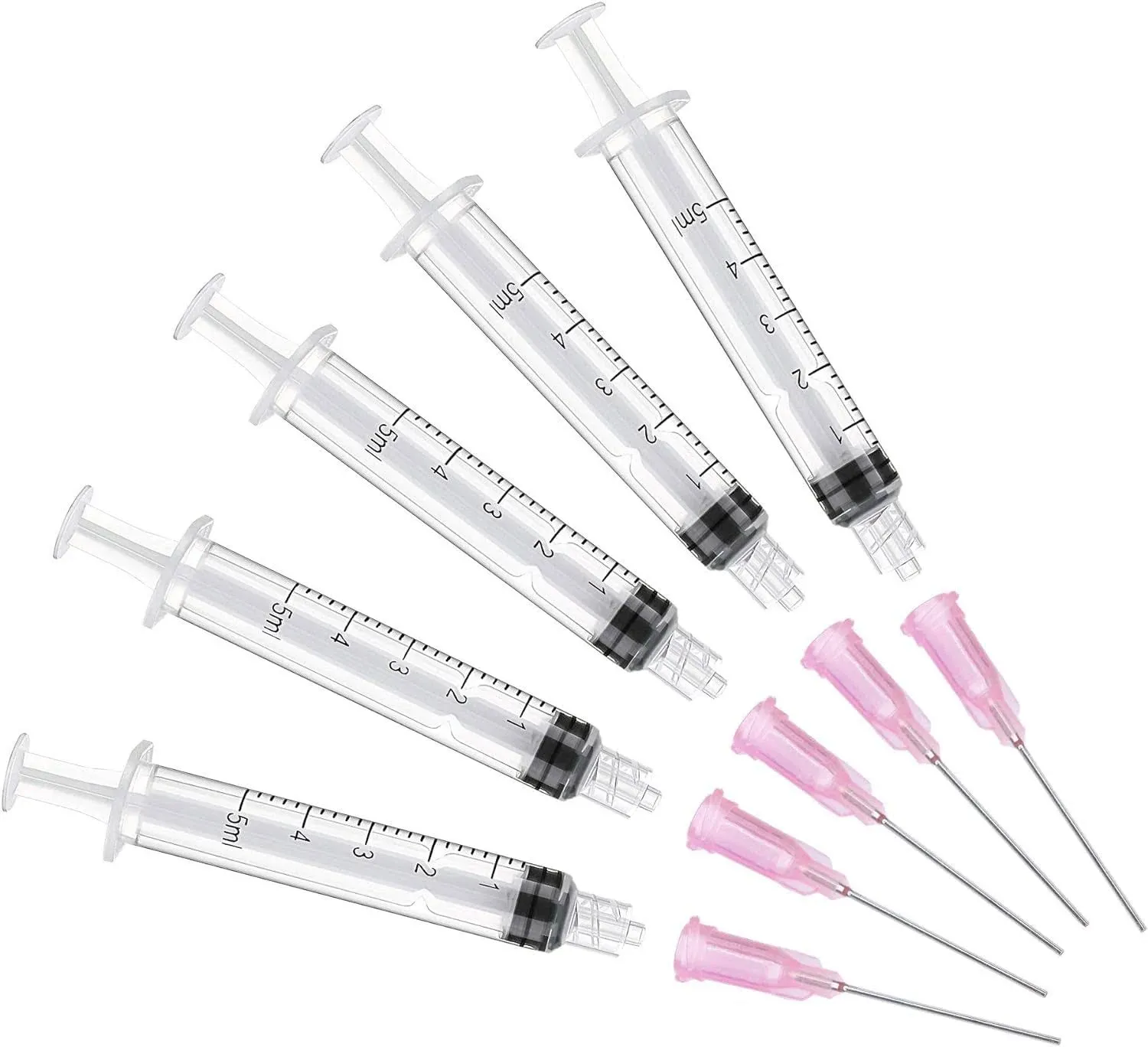 HaBeuniversal 5 Pack 5ml/cc Premium Ink Filling Syringe with Blunt Needle Tip for ...