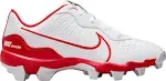 Nike Kids' Alpha Huarache Keystone 4 RM Baseball Cleats, Size 2.5, White/Red