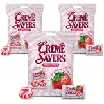 Creme Savers Classic Hard Candy, Old Fashioned Crème 3oz (Pack of 3) Strawberry