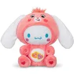 Hello Kitty Cinnamoroll Dressed As Love-a-Lot Care Bear Plush