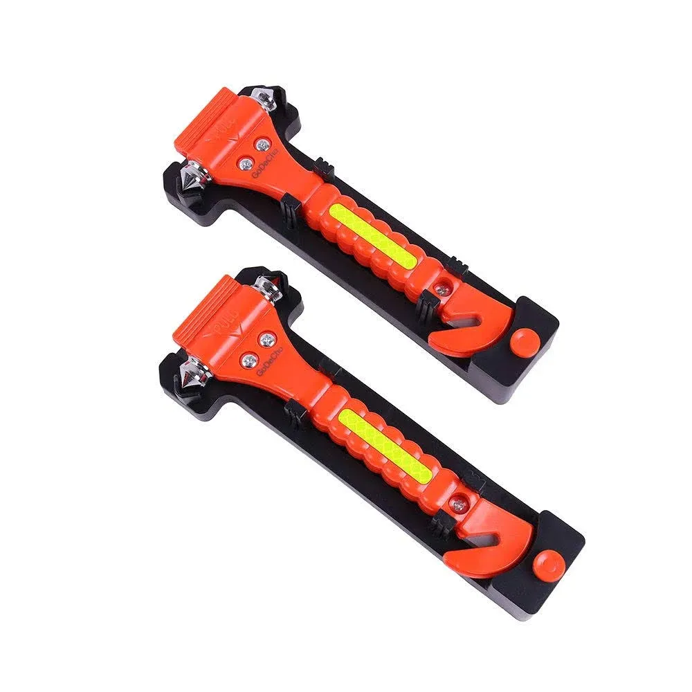 2 PCS Car Safety Hammer Emergency Escape Tool with Seat Belt Cutter 