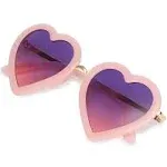 mibasies Kids Heart Shaped Sunglasses for Toddler Girls Age 3-10, UV 400 Protection