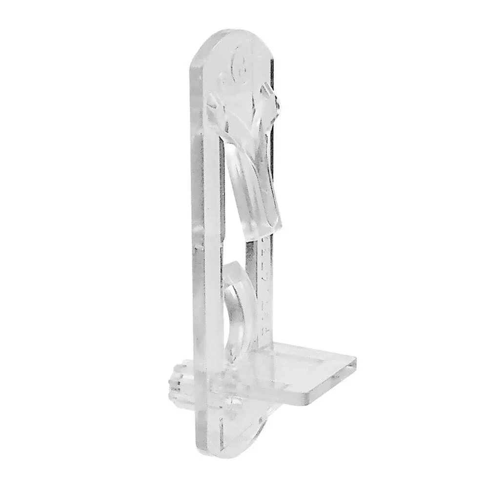 Prime-Line U 9393 Shelf Support Peg, Self-Locking, 5 mm., 5/8 in. Clear (4 Pack)