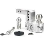 Weigh Safe WS42KA -  4in Drop Hitch w/Built-in Scale & 2in Shank (10K/12.5K GTWR) w/WS05 - Aluminum