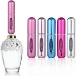 NWT 5pc Perfume Refillable-Travel Accessories-Perfume Atomizer Bottle Portable