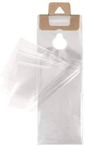 Skywin- Door Hanger Bags 6 x 12 inches - Clear Door Hanger Bags Protects Flyers, Brochures, Notices, Printed Materials - Waterproof and Secure (6x12 (100 Pack))