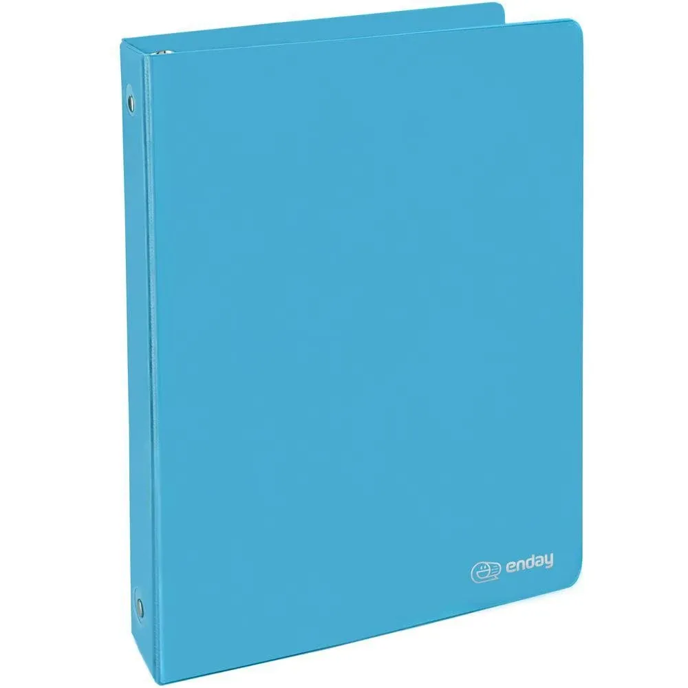 Enday 1-Inch 3-Ring View Binder with 2-Pockets, Blue