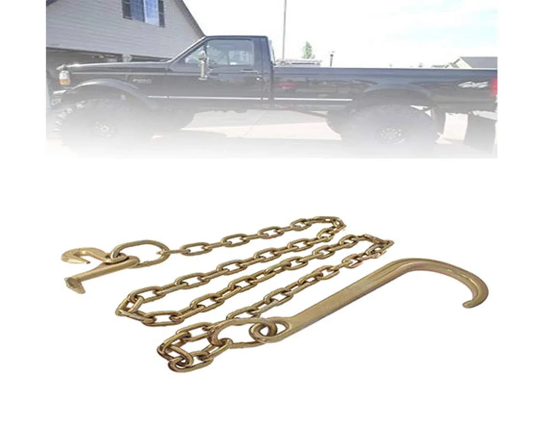 5/16 X 6 FT Grade 70 Tow Chain 15 J Hook and T Hook Mini J Hook Recovery Wrecker