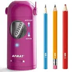 AFMAT Electric Pencil Sharpener, Fully Automatic Pencil Sharpener for Colored Pencils 7-11.5mm, Auto in & Out, Rechargeable Hands-Free Pencil