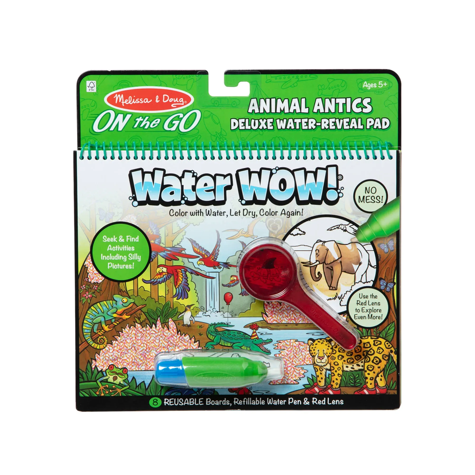 Melissa & Doug - Water Wow! Animal Antics Deluxe Water Reveal Pad