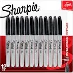 Sharpie Fine Bullet Tip Permanent Marker Black Dozen