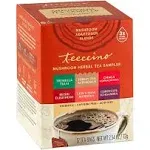 Teeccino Mushroom Adaptogen Herbal Tea Sampler, Prebiotic, Caffeine Free, 12 Tea Bags