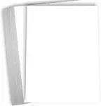 Hamilco White Cardstock Thick Paper - 8 x 10 inch Blank Heavy Weight 80 lb Cover Card Stock - 50 Pack