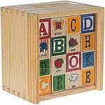 Schylling Alphabet Wood Blocks, Set of 48