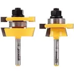 Yonico 12249Q Shaker 2 Bit Rail and Stile Router Bit Set 1/4-Inch Shank