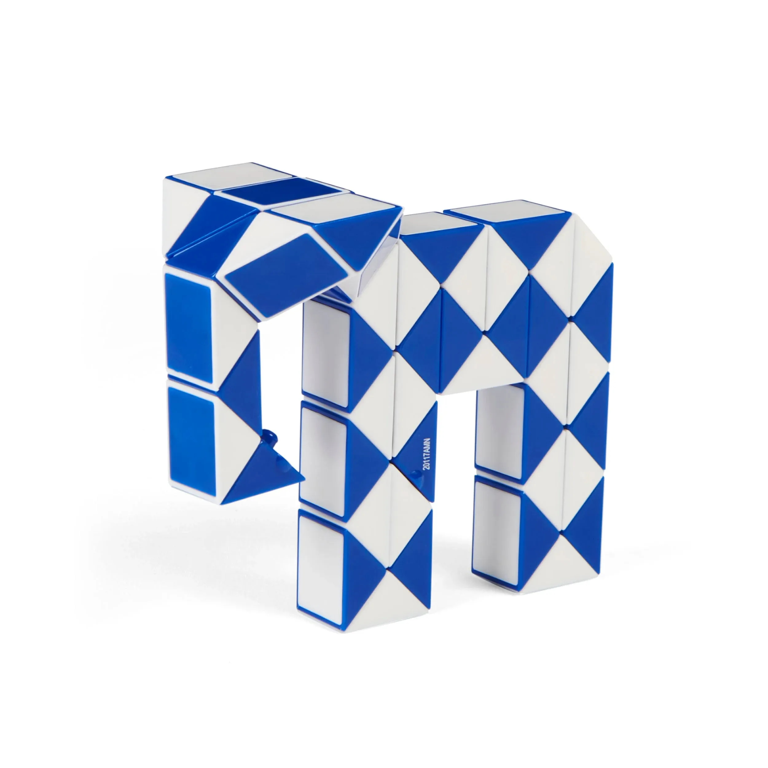 Spin Master - 6064839 - Rubik's Snake 3D Puzzle Game Blue/White