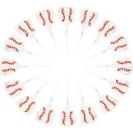 Baseball Lollipops Suckers Sports Pops for Birthday, Sports Event or Baseball Party Favor, Individually Wrapped 12 Pack