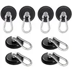 Ant Mag Magnetic Hooks 140lbs Heavy Duty Neodymium Magnet with Swiveling Carabiner Magnet Snap Hook for Indoor/Outdoor Hanging Bag Kitchen Garage