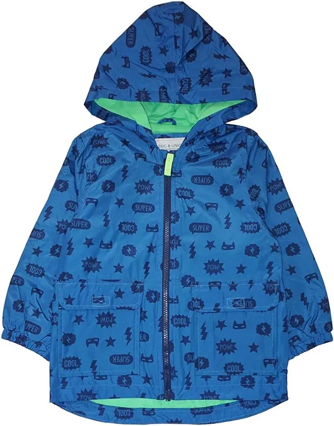 "Carter\\'s Little Boys Superhero Rainslicker Midweight Jacket Size 4  5/6  7"