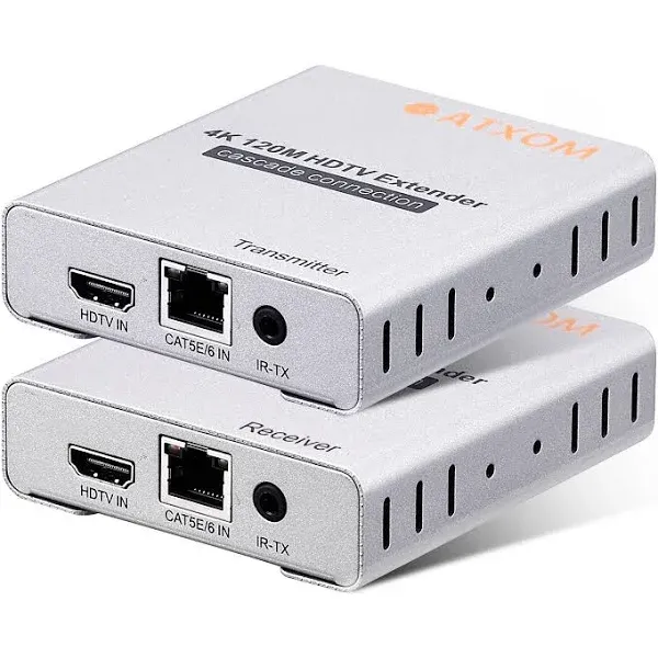 4K HDMI Extender Over Single Cat5E/6/7 Ethernet LAN Cable Up to 230ft, Suppor...