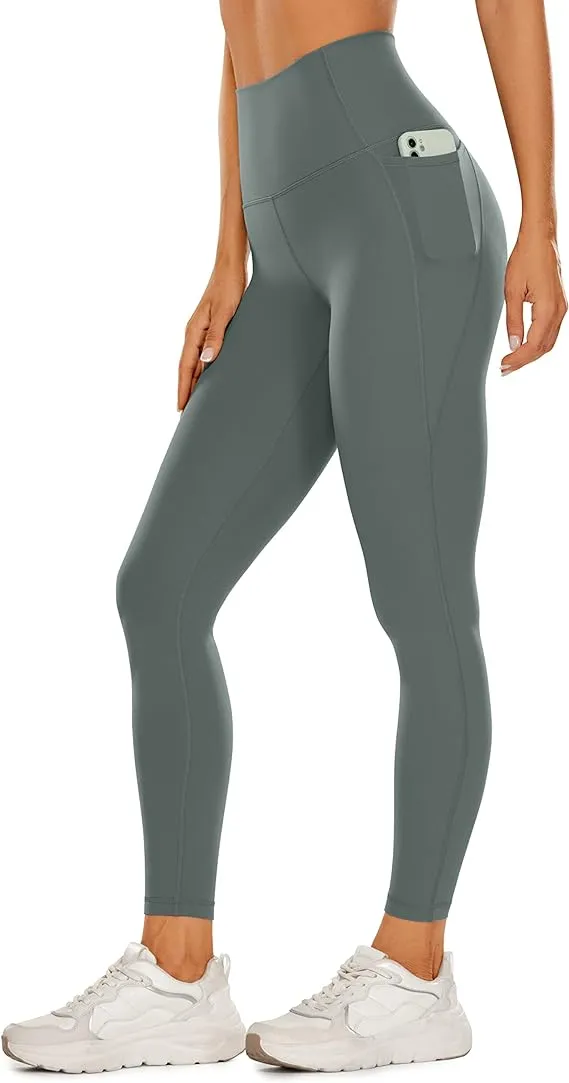 CRZ Yoga Womens Butterluxe Workout Leggings 25 Inches - High Waisted Gym Yoga Pants with Pockets Buttery Soft