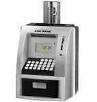 Toy Talking ATM Bank ATM Machine Savings Bank for Kids –Works Like A Real One- Deposit, Withdraw, Debit Card, Saving Target, Timer and Clock