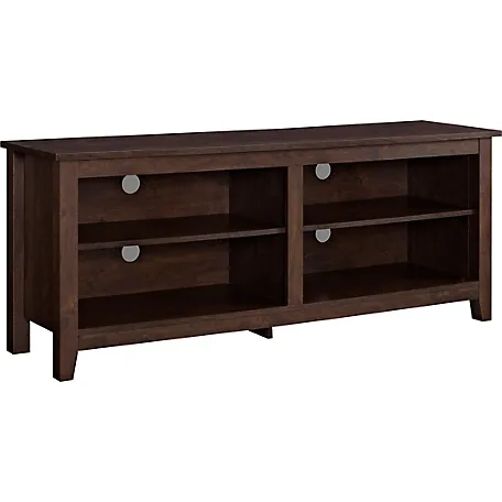 Walker Edison 58" Wood TV Media Stand Storage Console - Traditional Brown