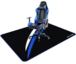 GTRACING Gaming Chair Mat for Hardwood Floor 47 x 39 inch Office Computer Gaming Desk Chair Mat for Hard Floor Blue,Larger Size