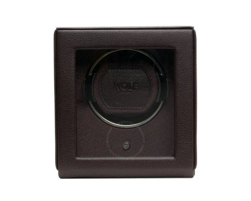 WOLF Cub Collection single watch winder with cover, brown