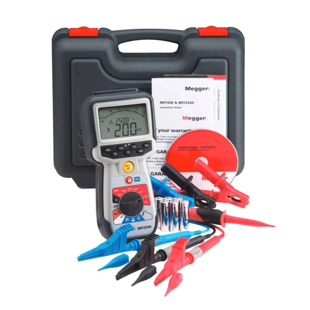 Megger MIT2500 Insulation Tester, 4.25" Width, 9.00" Length