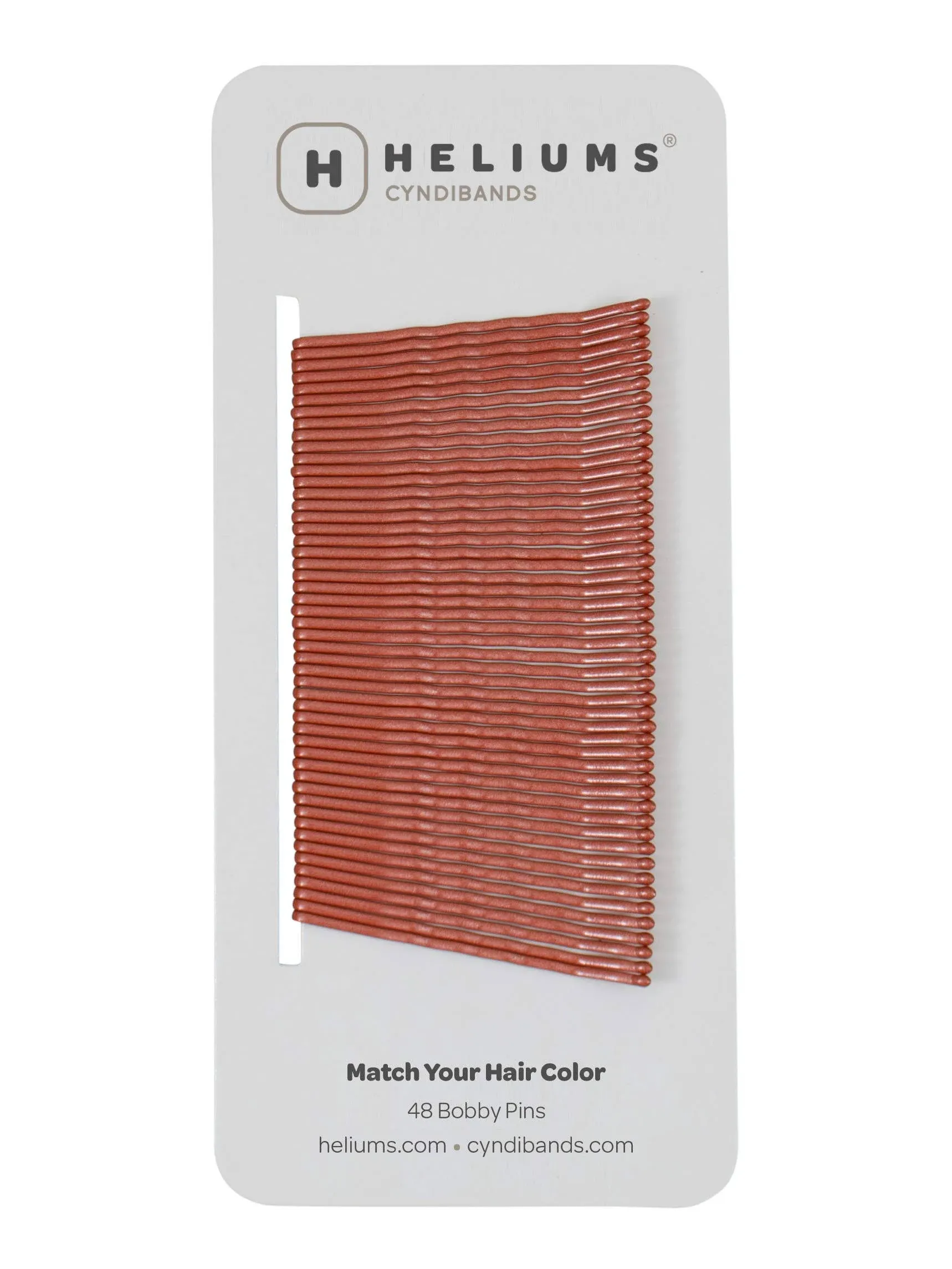 Heliums 2 inch Wavy Bobby Pins in Auburn Red