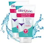 Bikini Zone Anti-Bumps Shave Gel - Close Shave w/No Bumps, Irritation, or Ingrown Hairs - Dermatologist Recommended - Clear Full Body Shaving Cream﻿﻿ (5 oz, Pack of 2)