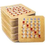 GSE Games & Sports Expert 5Ply Stitched Shutter Bingo Cards, Finger-Tip Shutter Slide Bingo Cards, Easy-Read Large Print Bingo Cardboard with Sliding Windows (100-Pack)