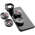 Selvim Phone Camera Lens Kit 4 In 1, 22x Telephoto Lens, 235° Fisheye Lens, 0.62x ...