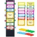 VNOM Student Behavior Clip Chart for Classroom Management Kids Reward Pocket Chart Behavior Bulletin Board Teacher Supplies for Preschool