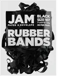 Jam Paper Size 107 Rubber Bands - 50 Pack - Black