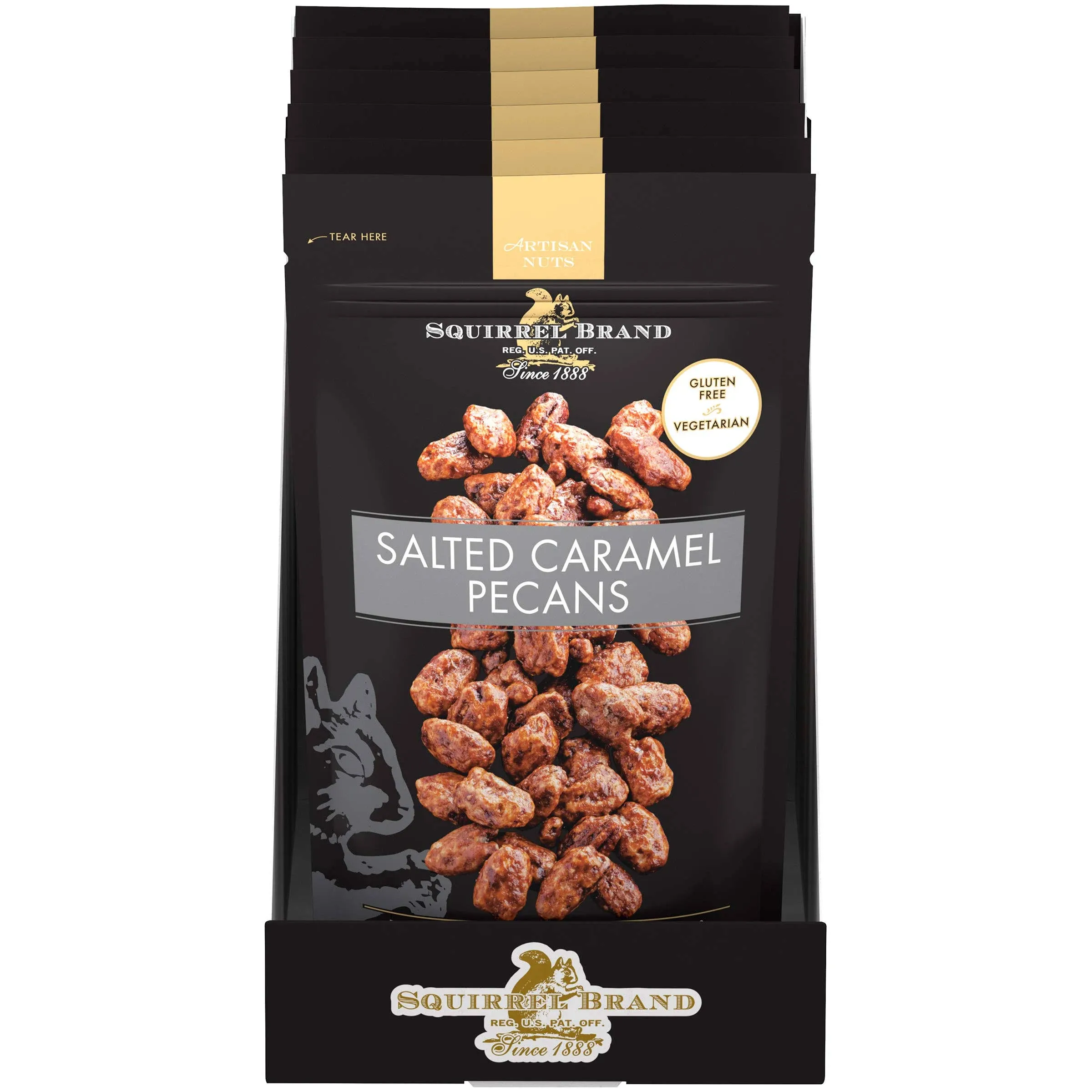 Squirrel Brand Salted Caramel Pecans 3.5 oz - Pack of 6