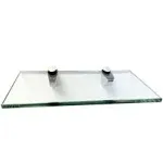 Momento Glass Shelf Kit 6 1/2" x 12" with Chrome Brackets