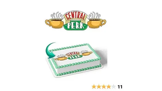 Cakecery Central Perk Friends Edible Cake Image Topper Personalized Birthday Cake Banner 1/4 Sheet