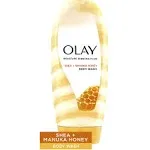 Olay Moisture Ribbons Plus Shea and Manuka Honey Body Wash, for All Skin Types, 18 fl oz