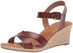 Amazon Essentials Two Piece Wedge Espadrille Sandal Brown Size 9.5