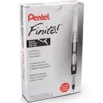 Pentel Finito! Porous Point Pen, Extra Fine Point Tip, Black Ink, Box of 12 (SD9