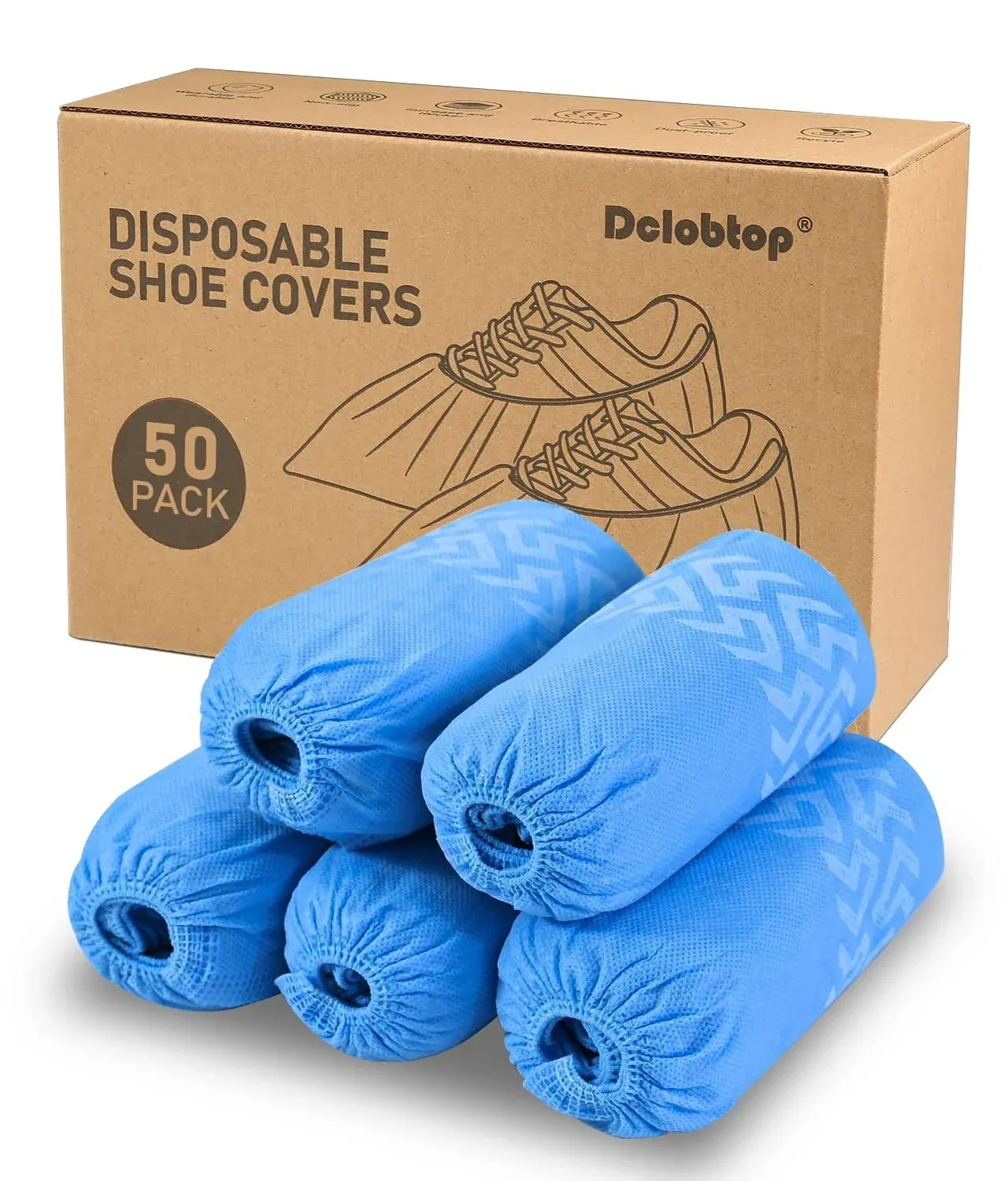 DclobTop Disposable Durable Recyclable Non-Slip Shoe Covers