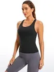 CRZ Yoga Butterluxe Waist Length Built-in Bra Tank Racerback