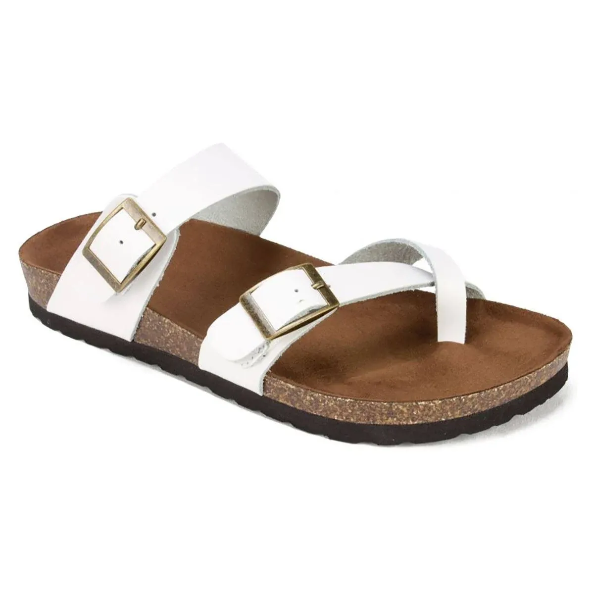 White Mountain Gracie Women's White Sandal 7 M